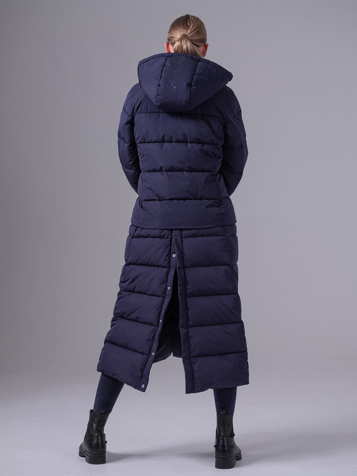 Diane Detachable Puffer Coat - Navy