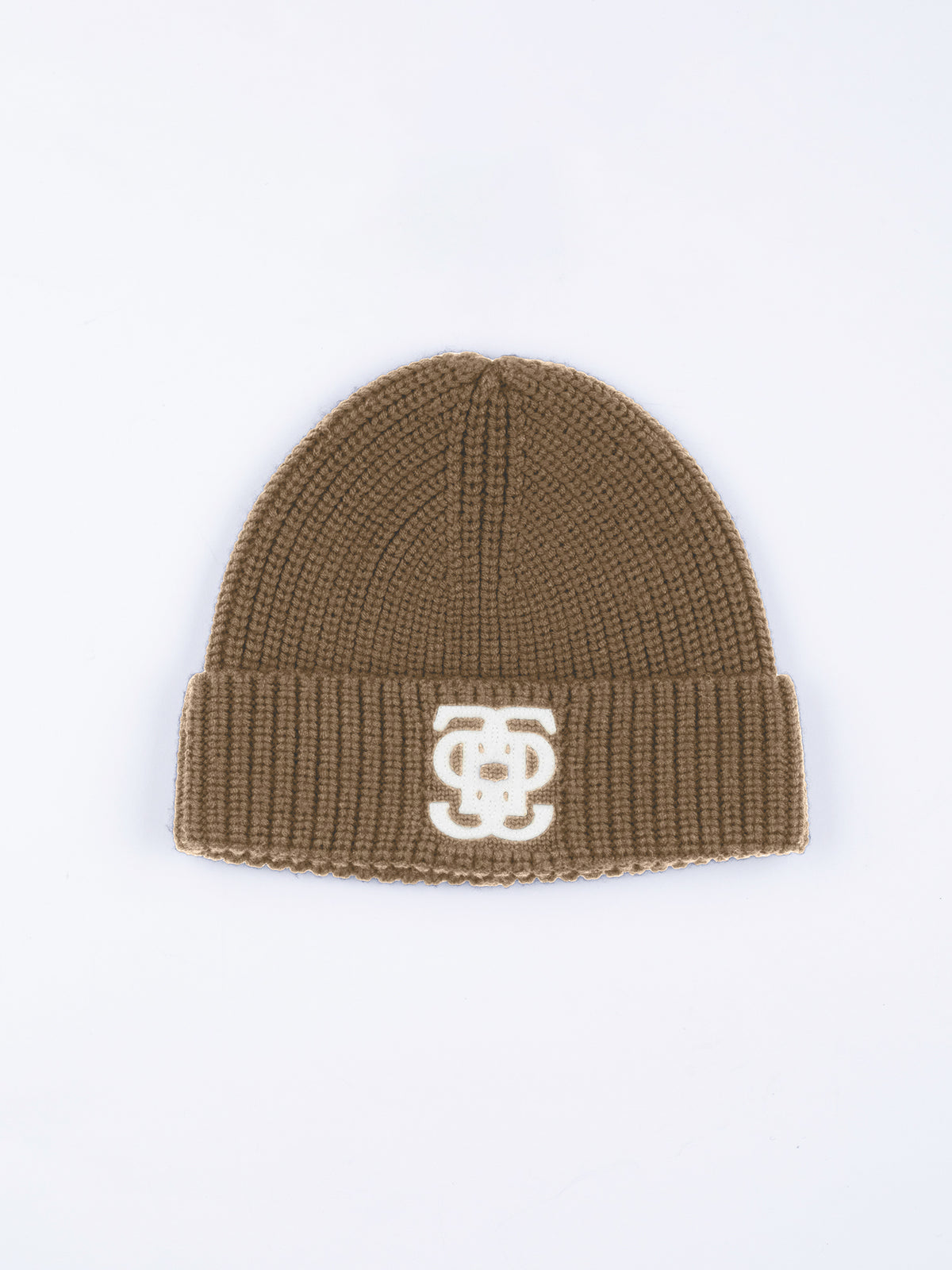 Lou Felt Monogram Beanie Camel