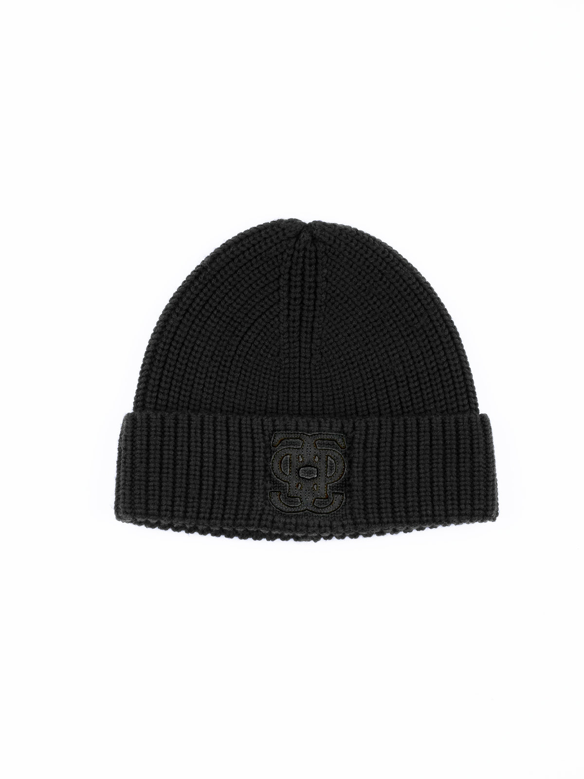 Lou Felt Monogram Beanie Black