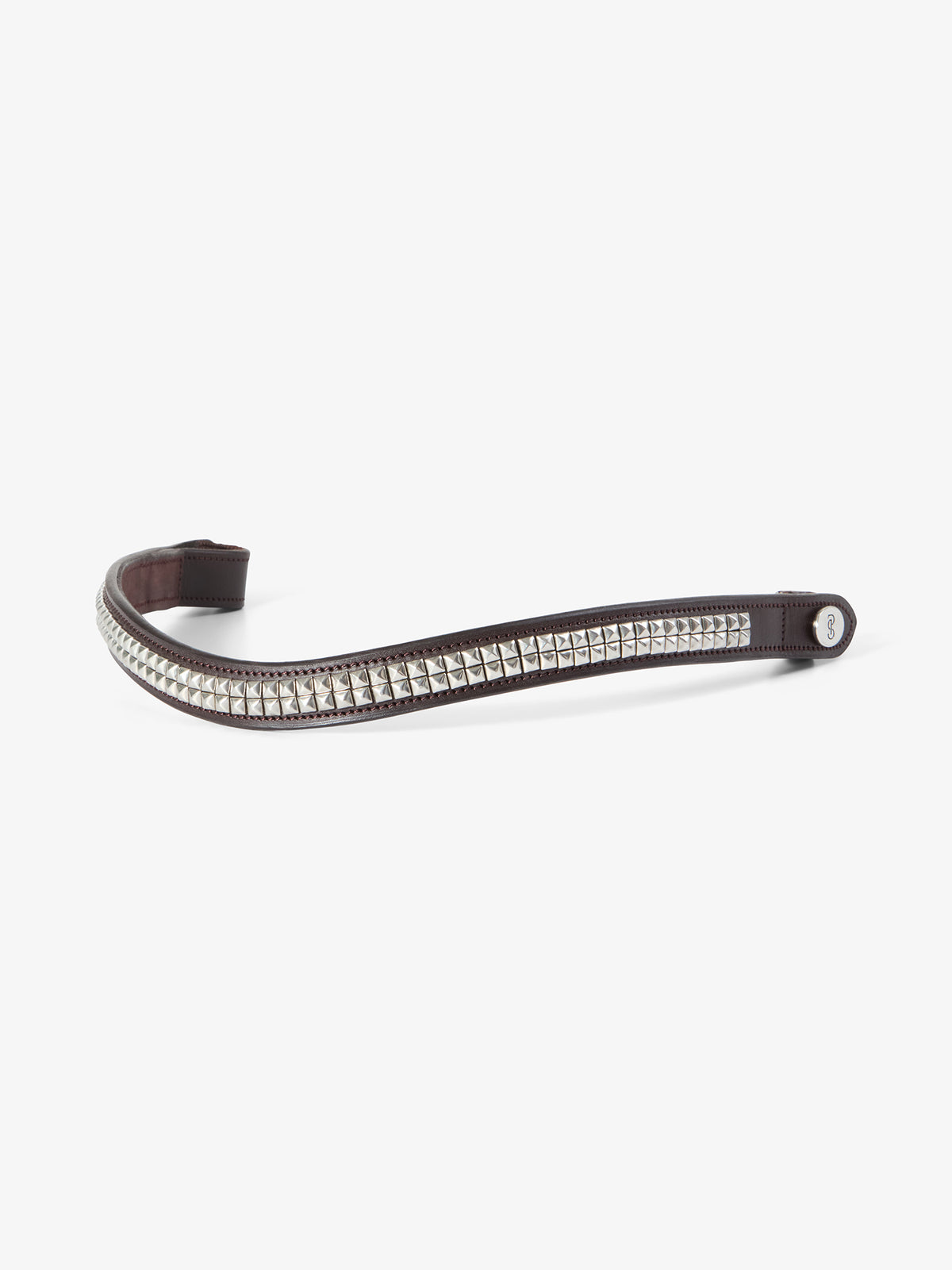 Stud Browband Black Leather