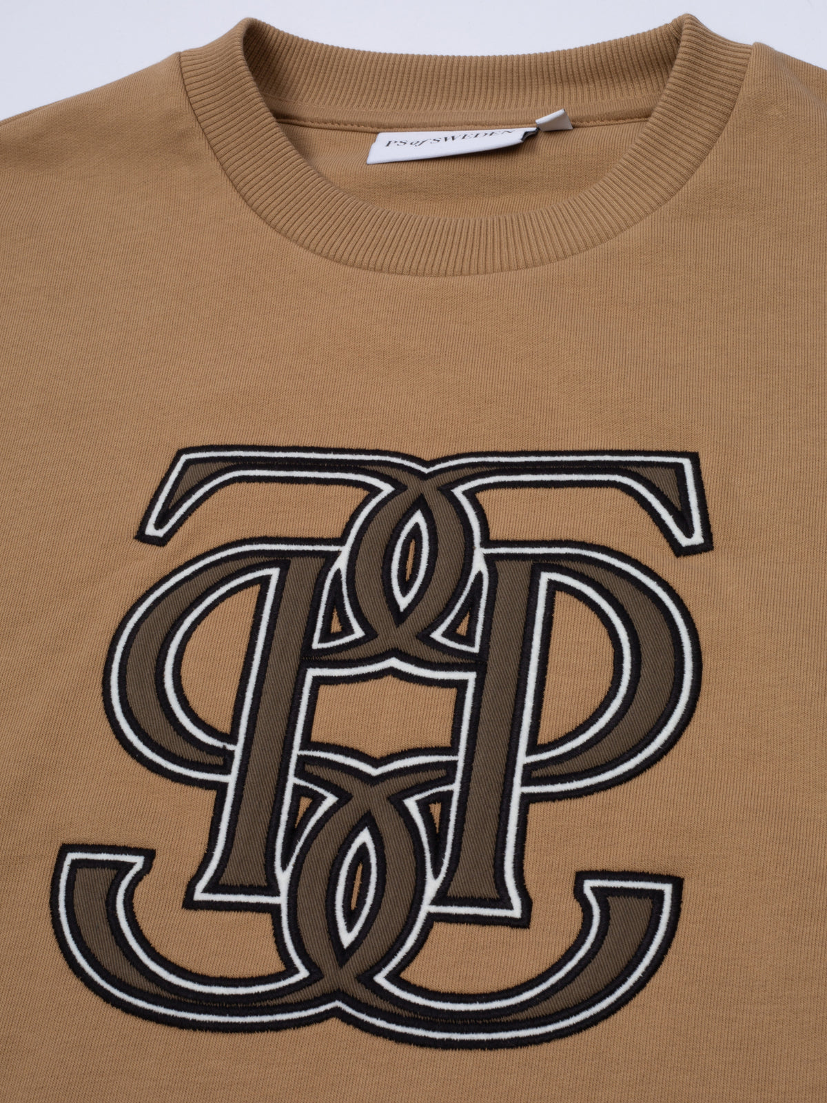 Carl Monogram Sweatshirt Camel