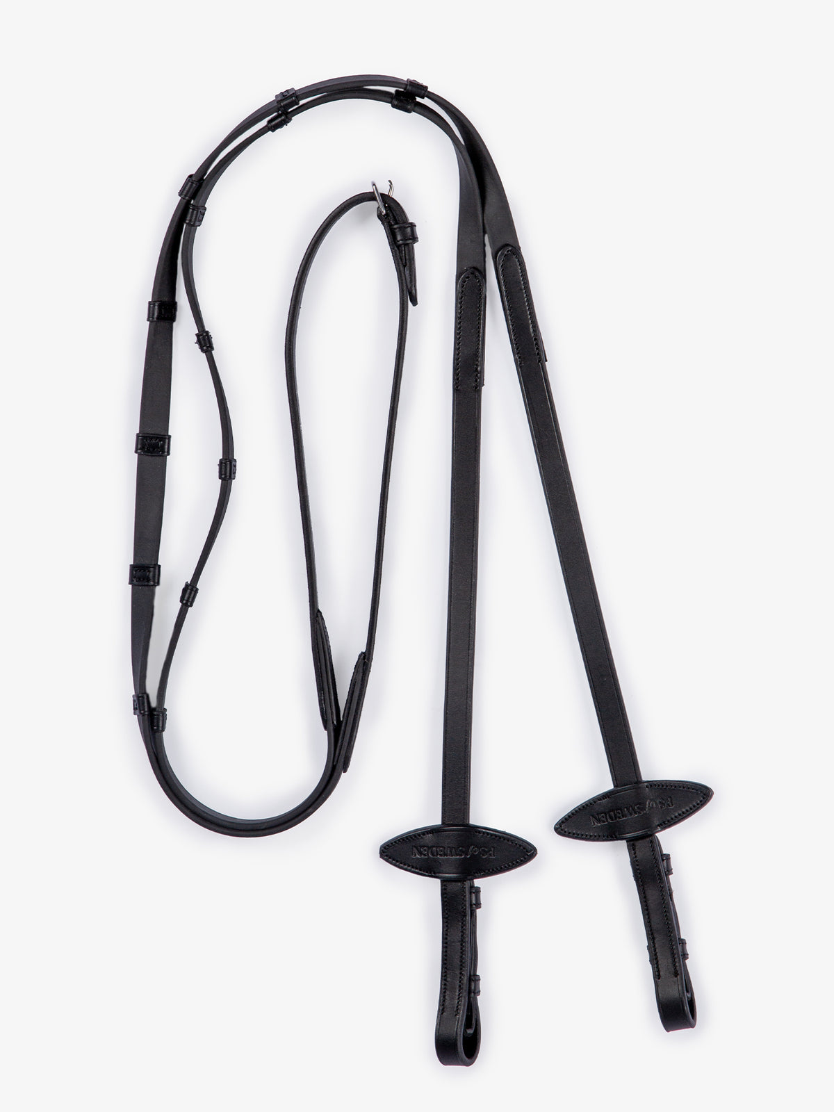 Reins Rubber Rome Black Leather