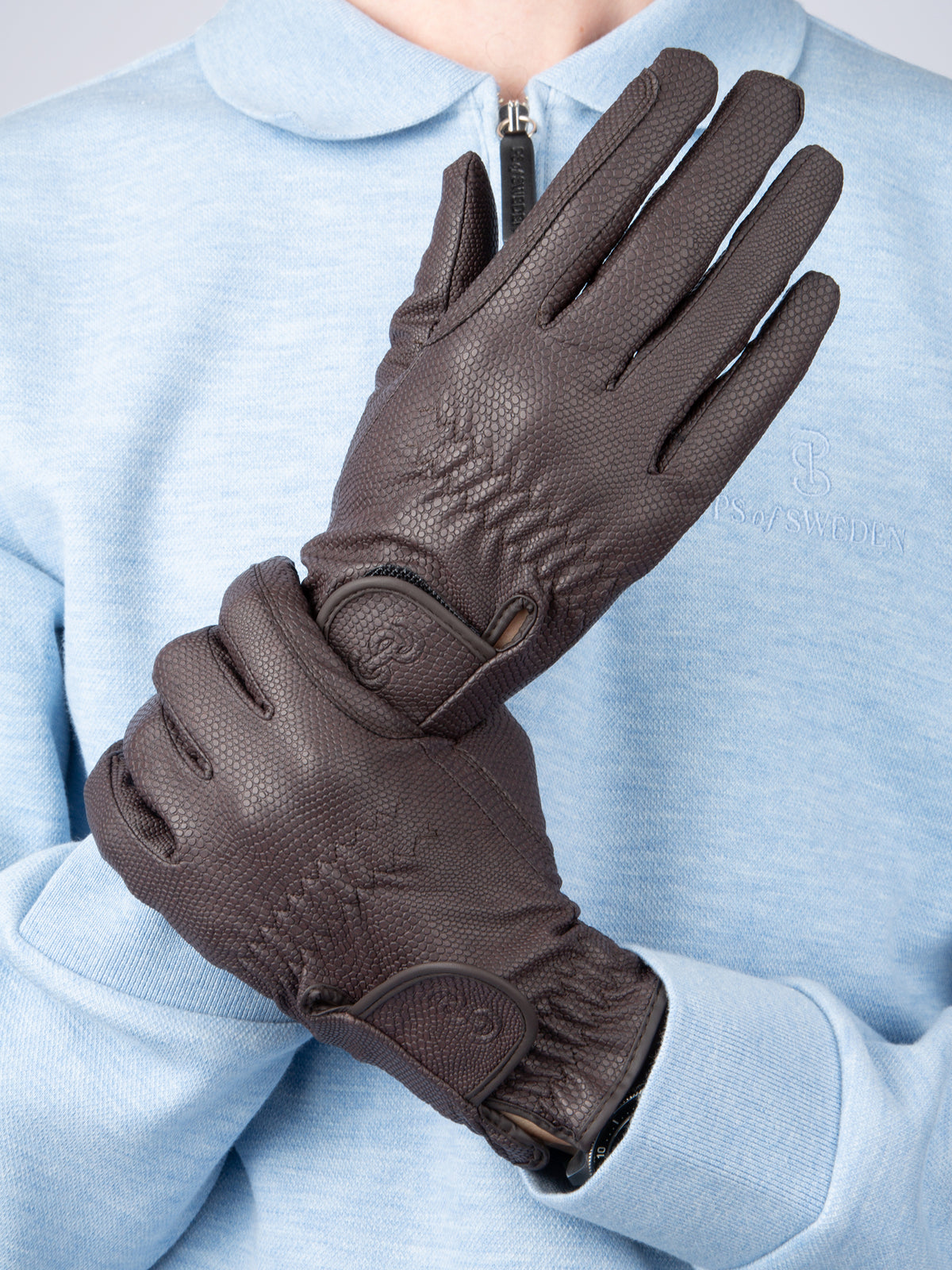 Men's Grip Riding Gloves - Coffee