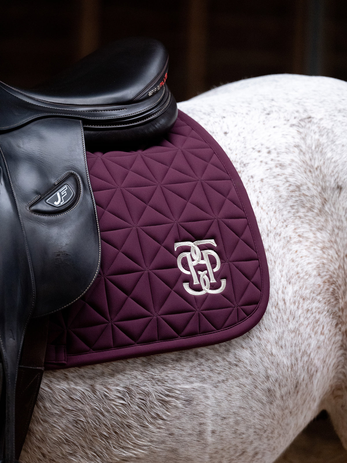 Diamond Quilt Jump Saddle Pad Plum