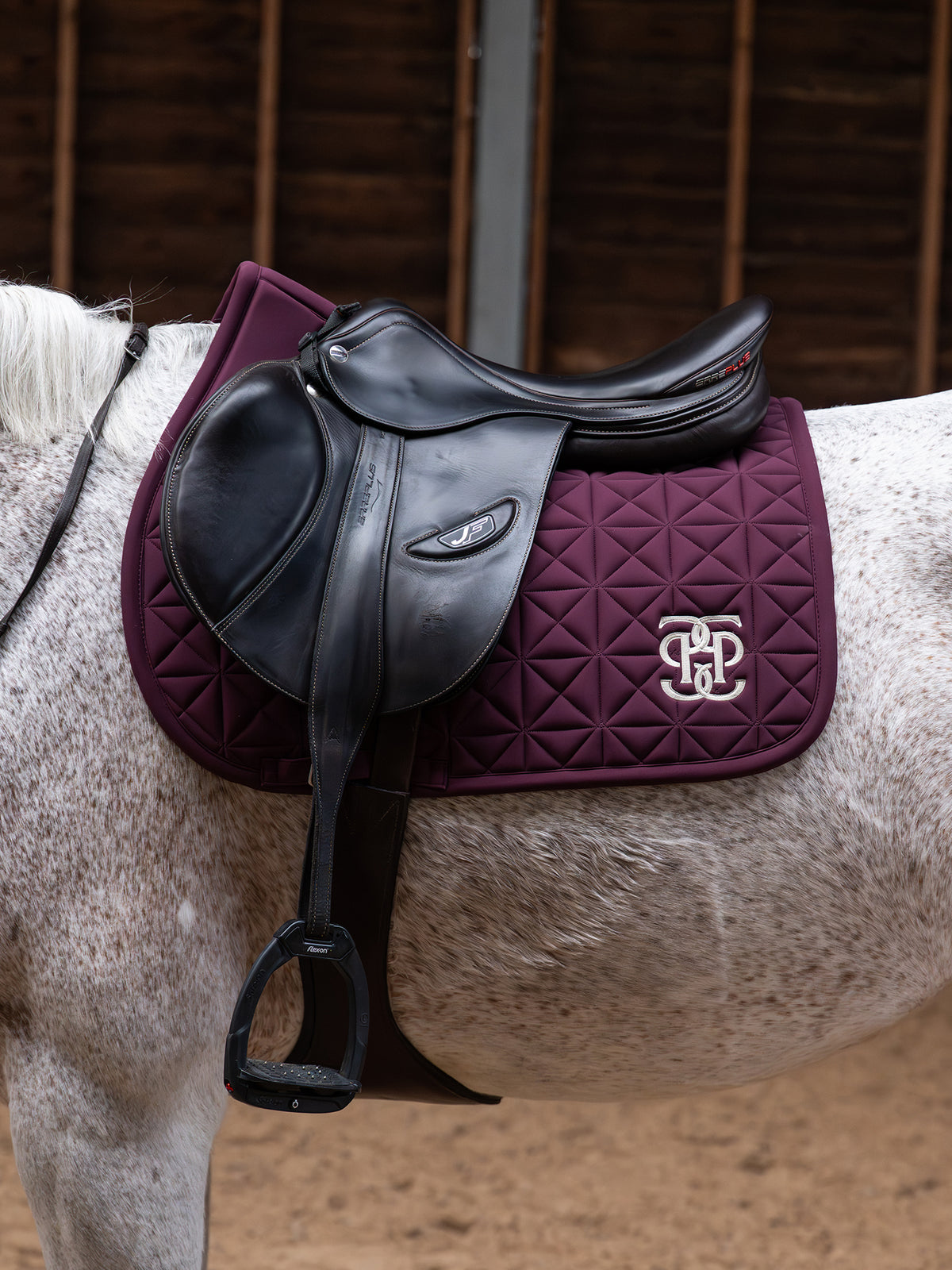 Diamond Quilt Jump Saddle Pad Plum