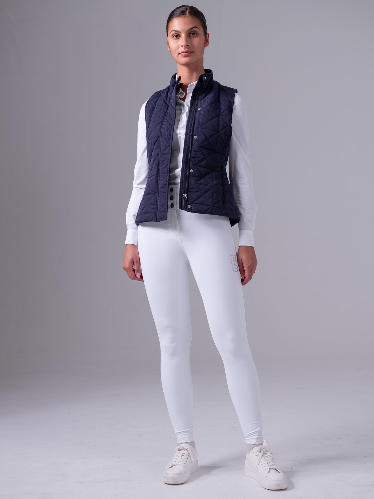Goldie Quilted Vest - Navy