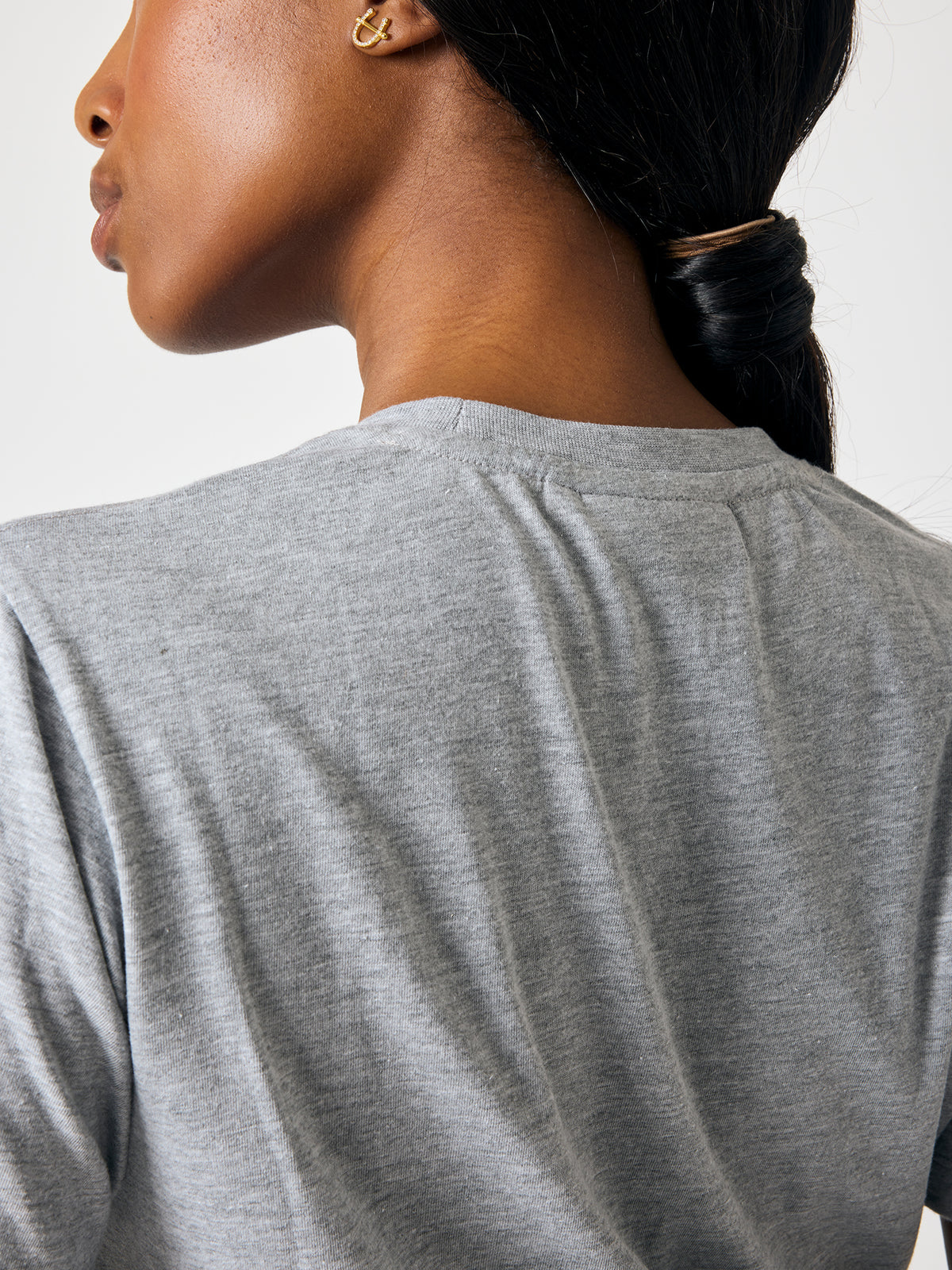 Fabienne S/S Cotton T-shirt Grey Melange