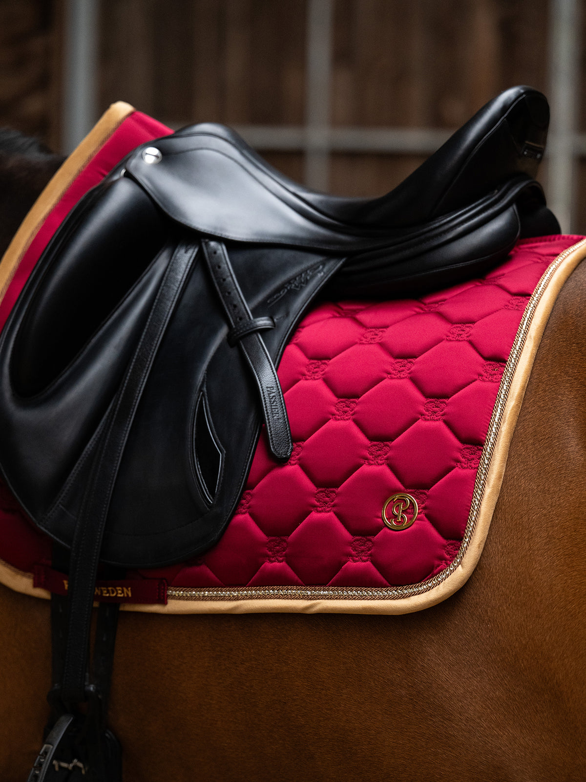 Vintage Monogram Dressage Saddle Pad Midnight Fuchsia