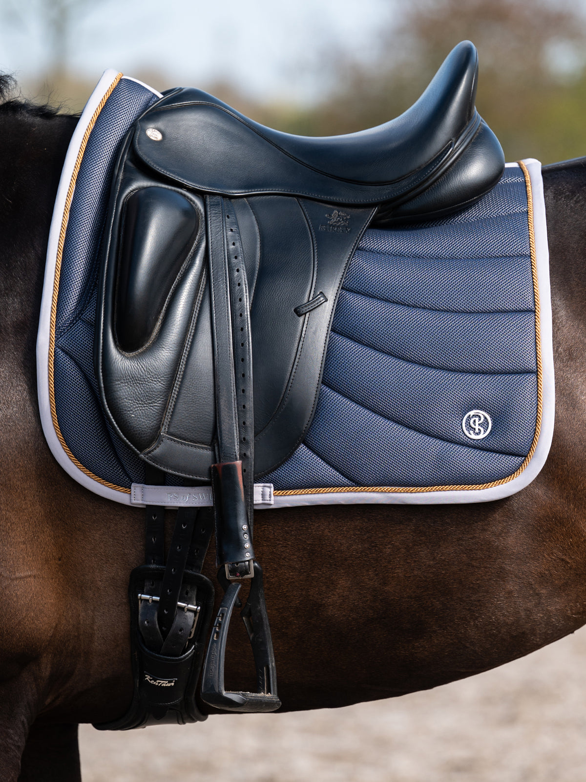 Airflow Mesh Dressage Saddle Pad Navy