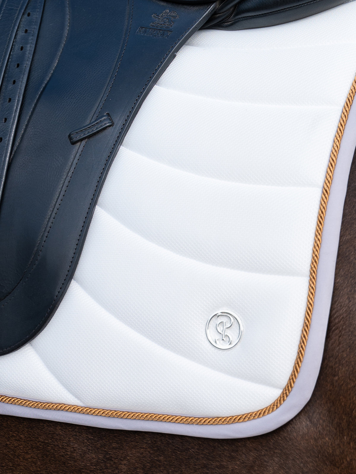 Airflow Mesh Dressage Saddle Pad White