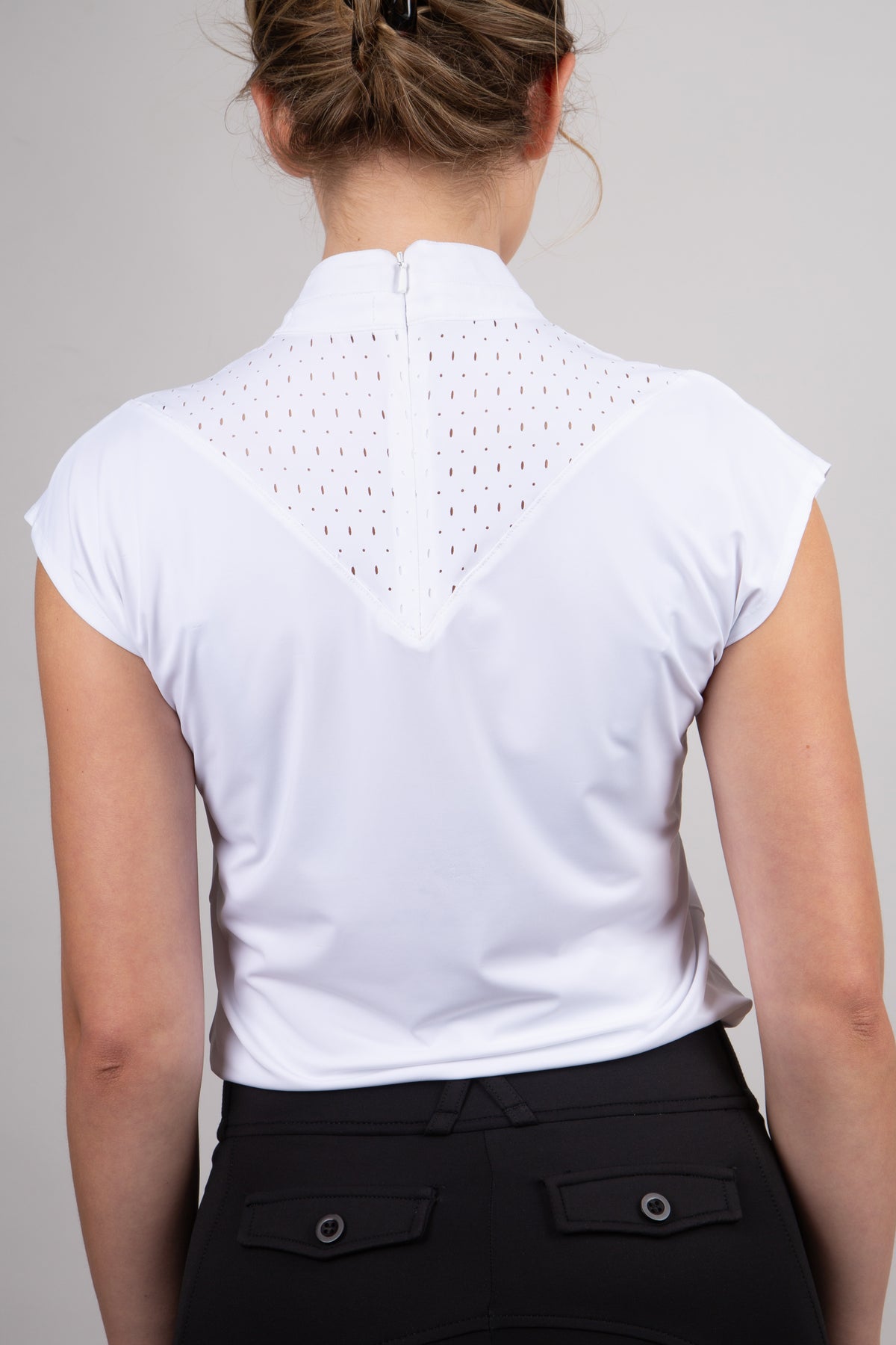 Dahlia Sleeveless Competition Top - White
