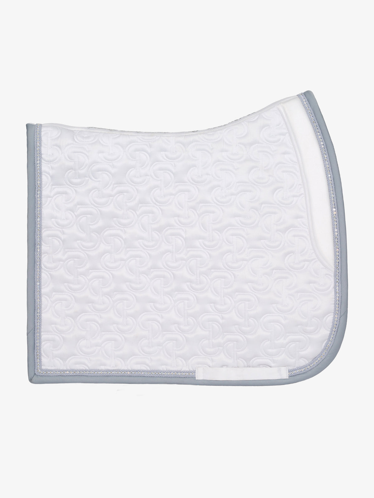 Crystal Satin Dressage Saddle Pad White