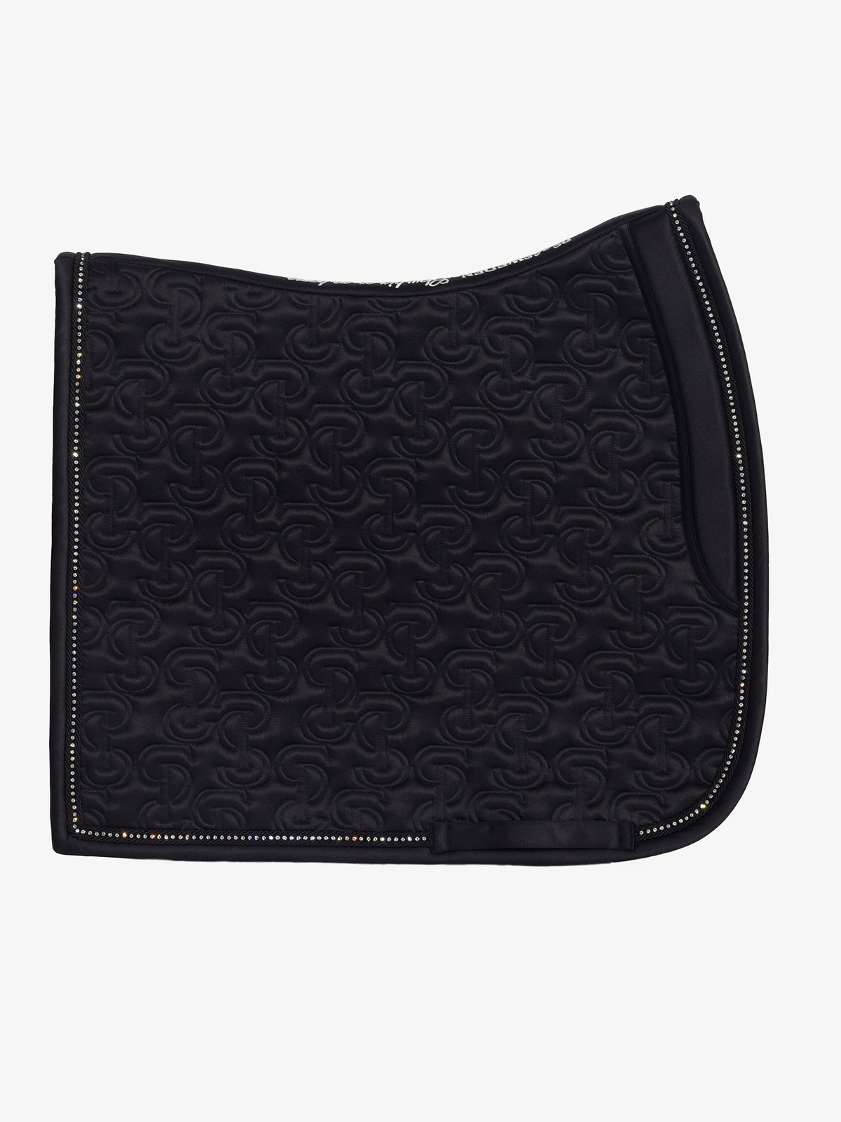 Crystal Satin Dressage Saddle Pad Black