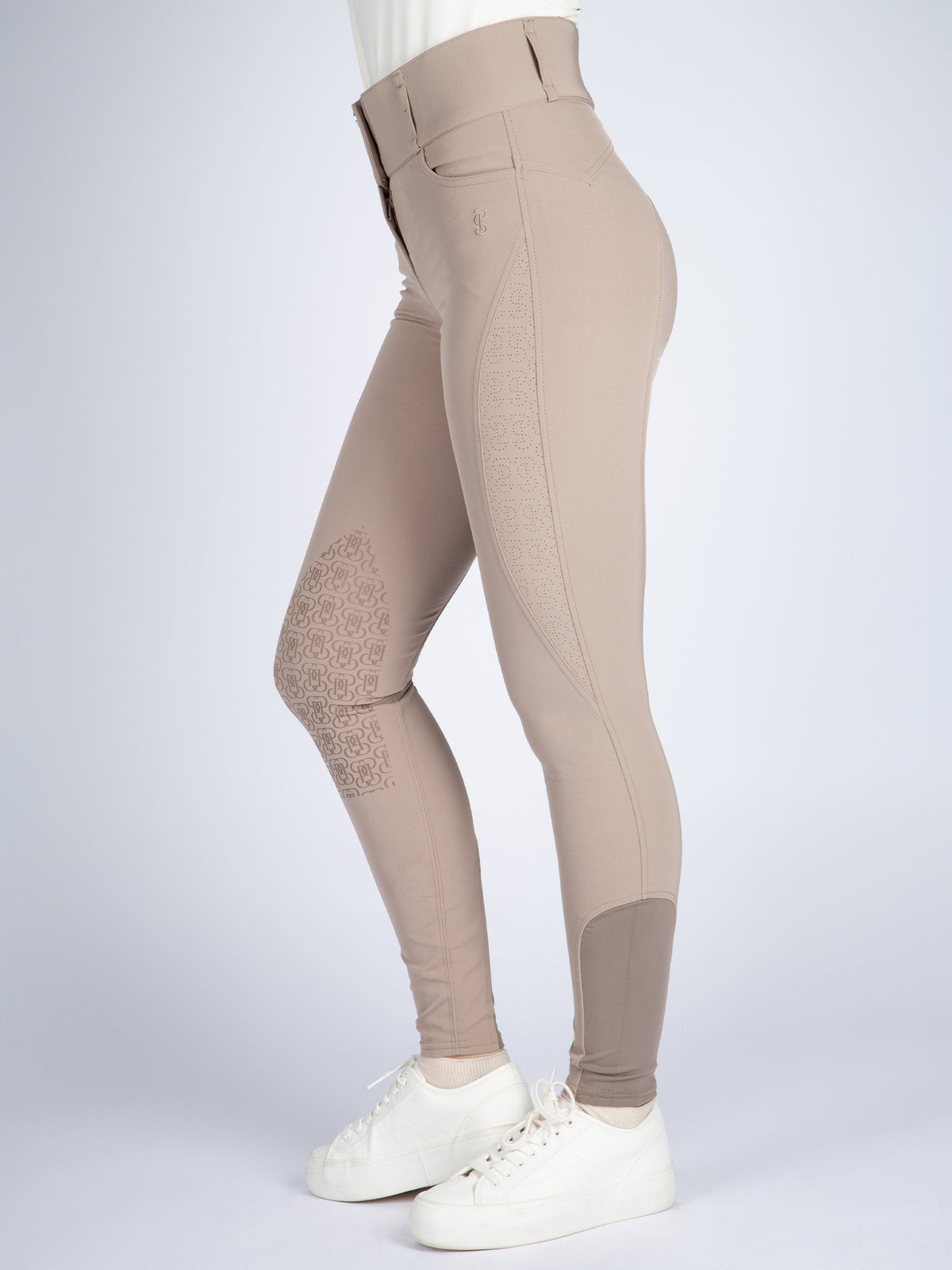 Zephyra Laser Cut Breeches Greige