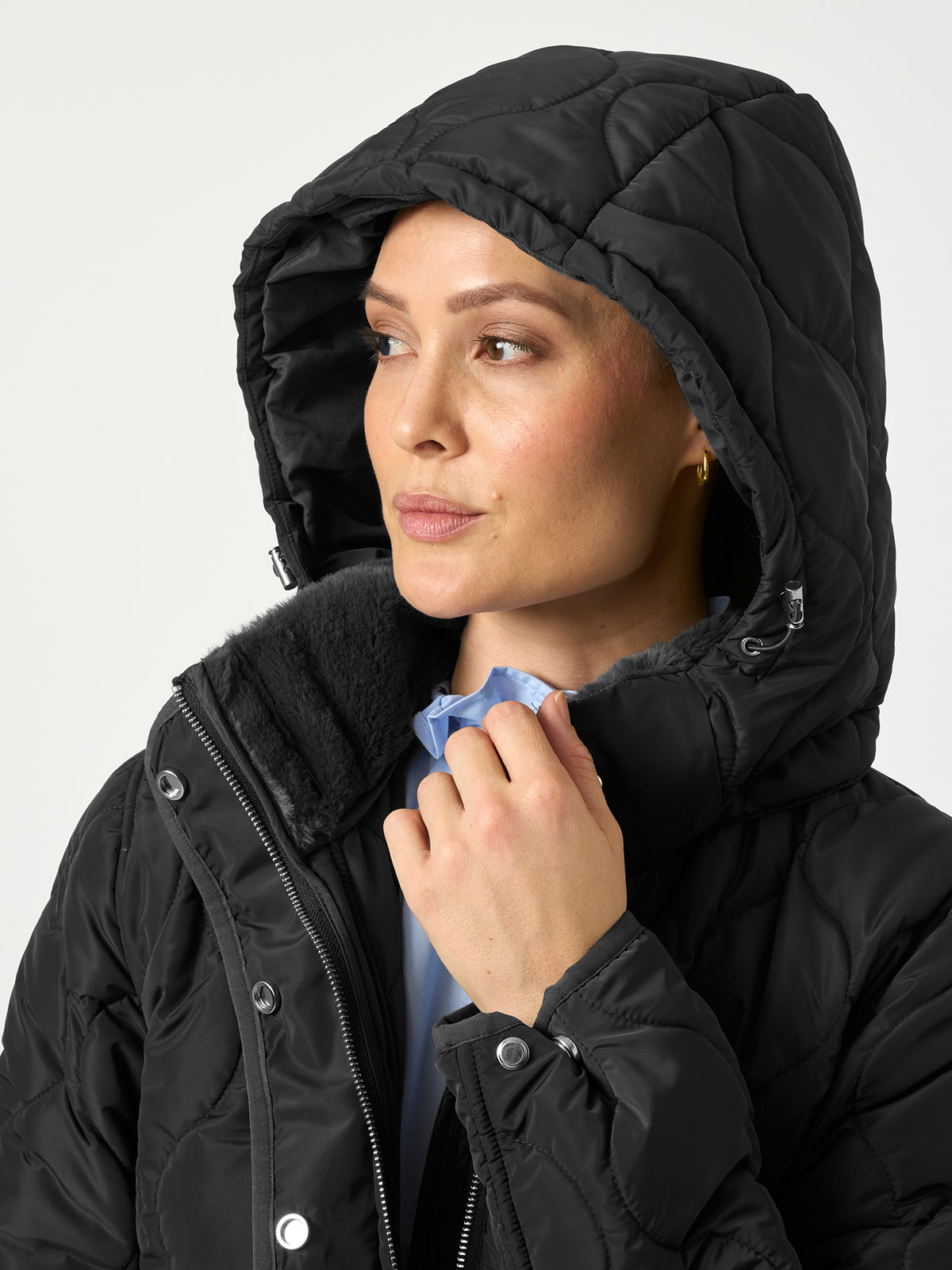 Lara Quilted Jacket - Black