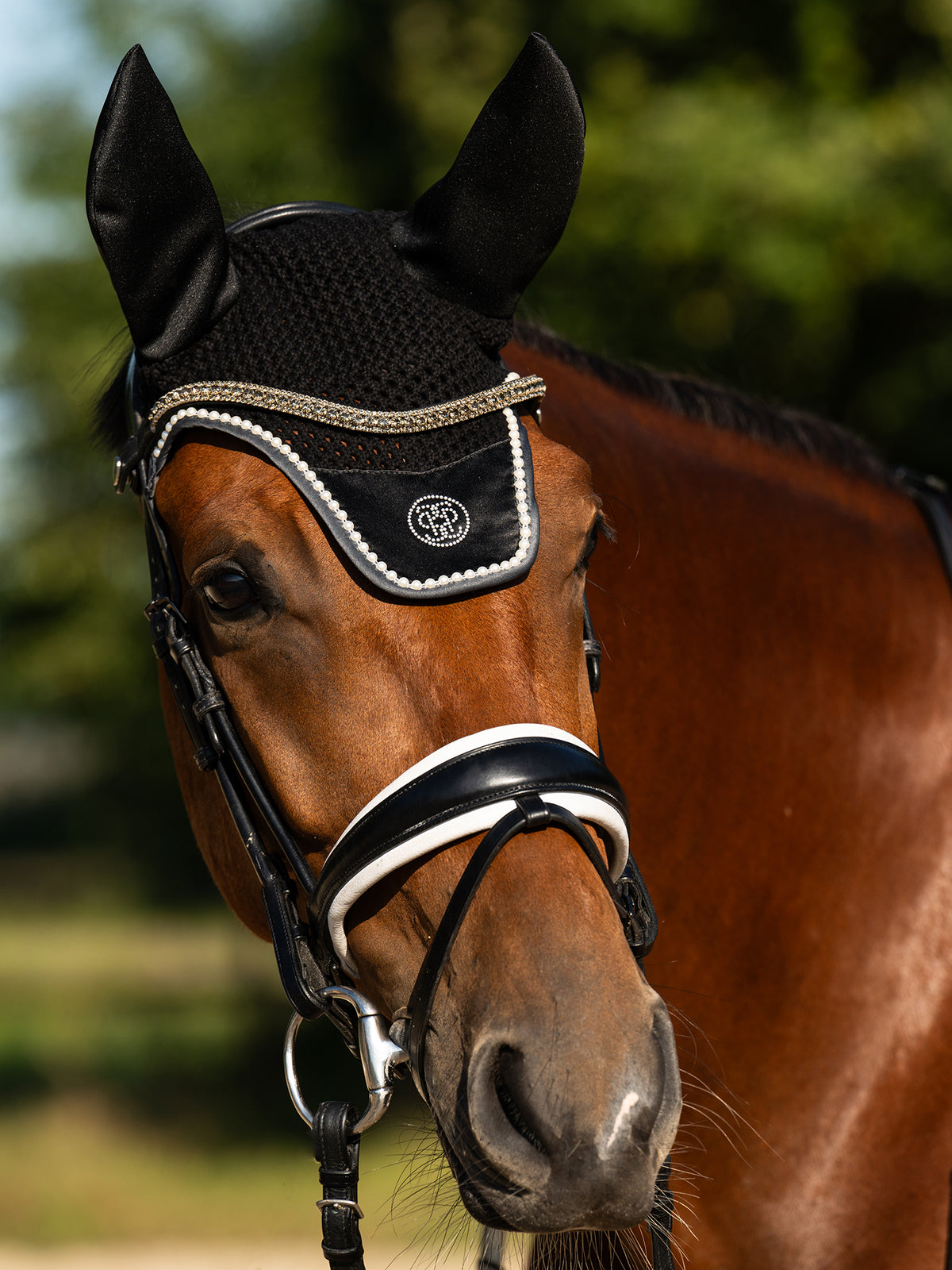 Pearl Monogram Dressage Saddle Pad Black
