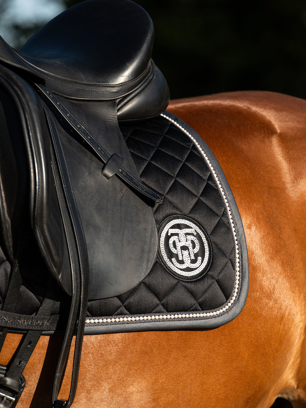 Pearl Monogram Dressage Saddle Pad Black