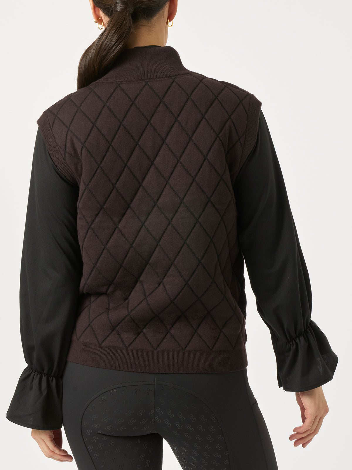 Sandrine Knitted Vest Java Noir