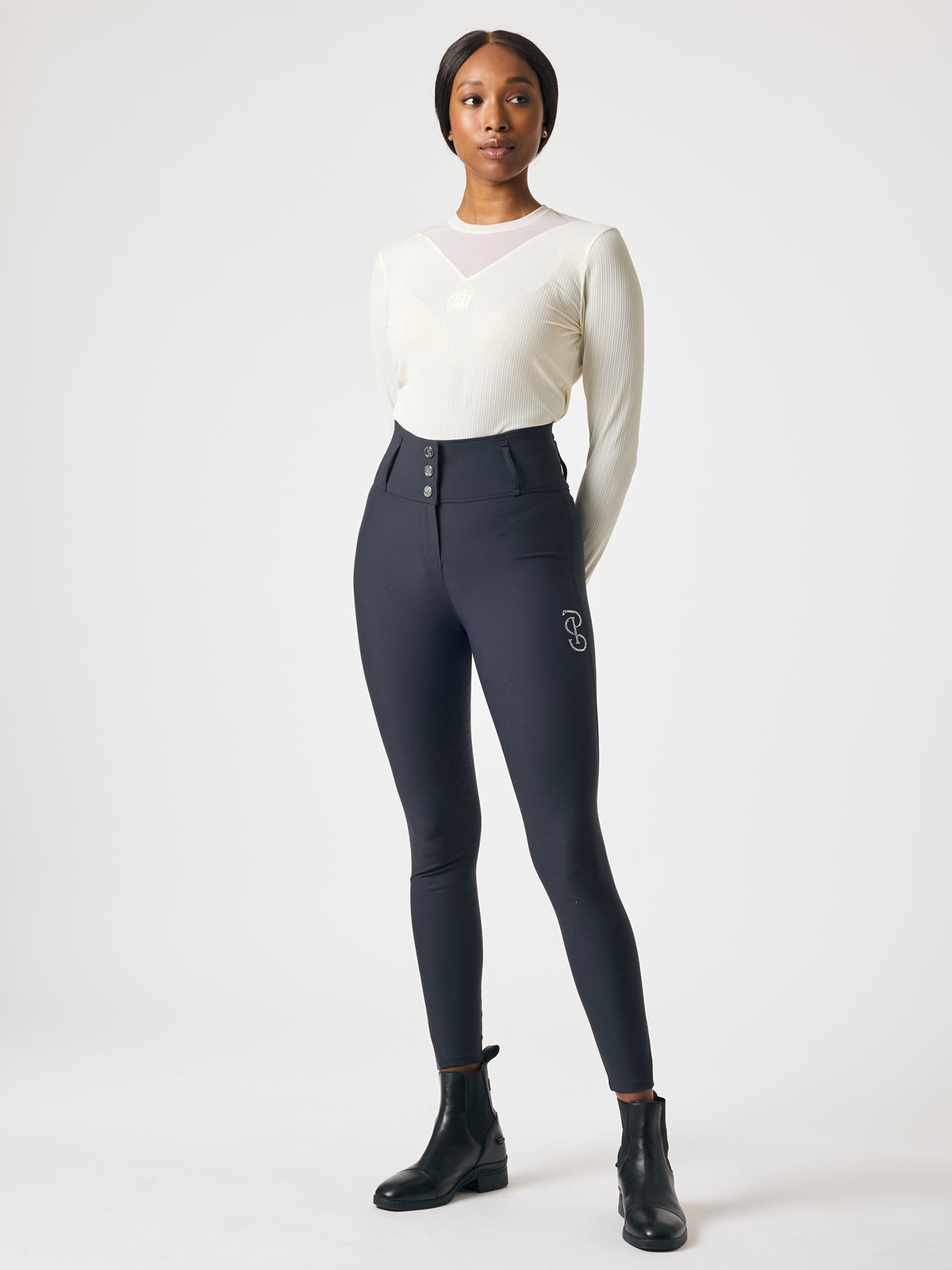 Charlotte FG Dressage Breeches  w/o  Pocket Navy