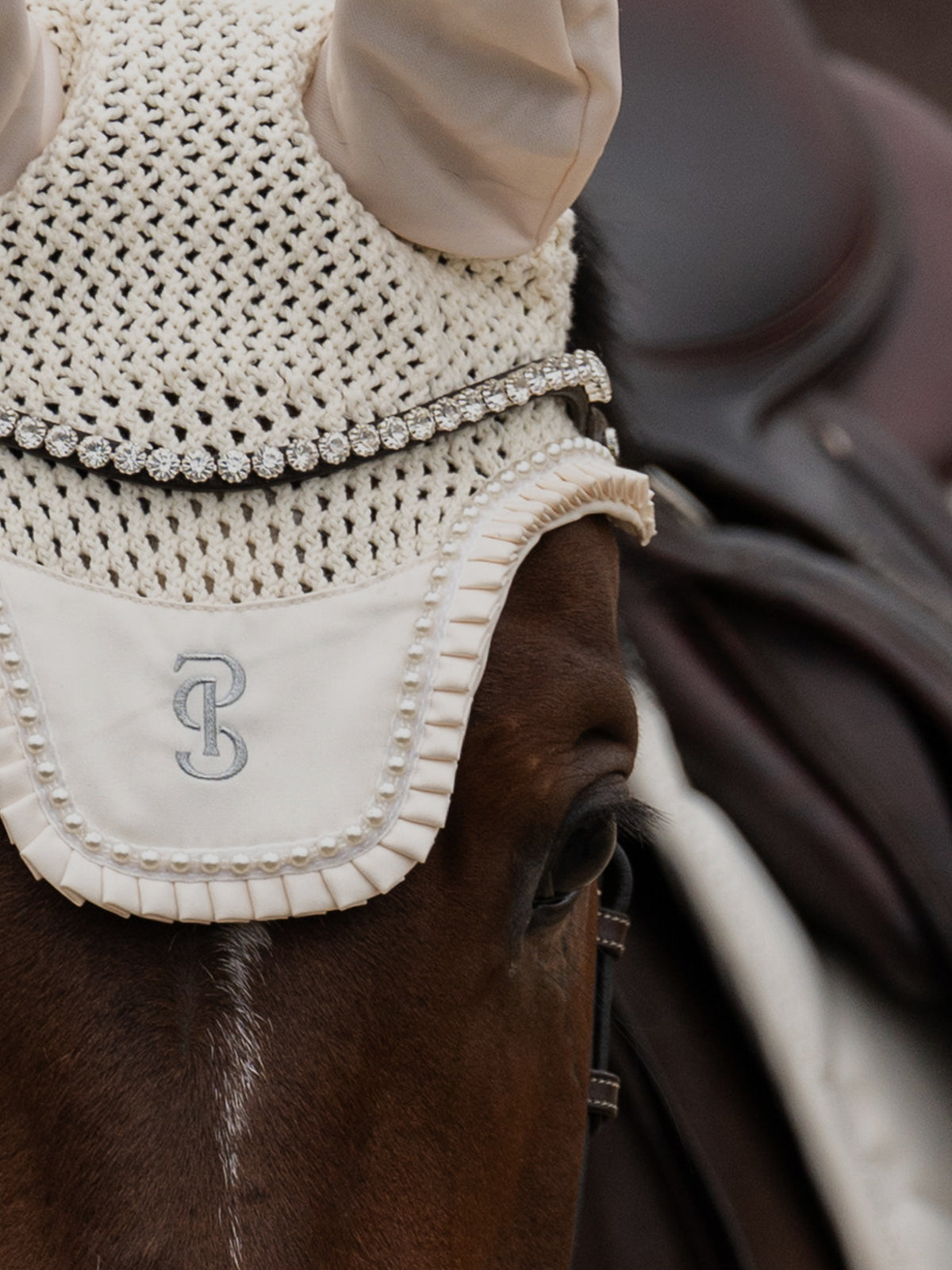 Browband Slim Crystal - Black Leather