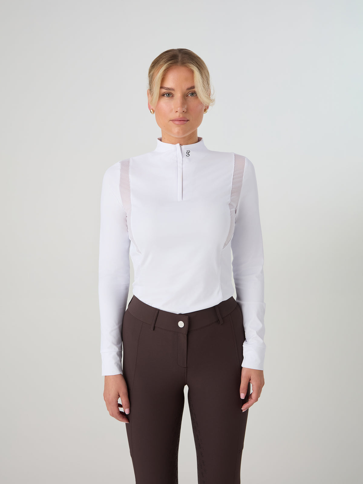 Madison L/S Competition Top White