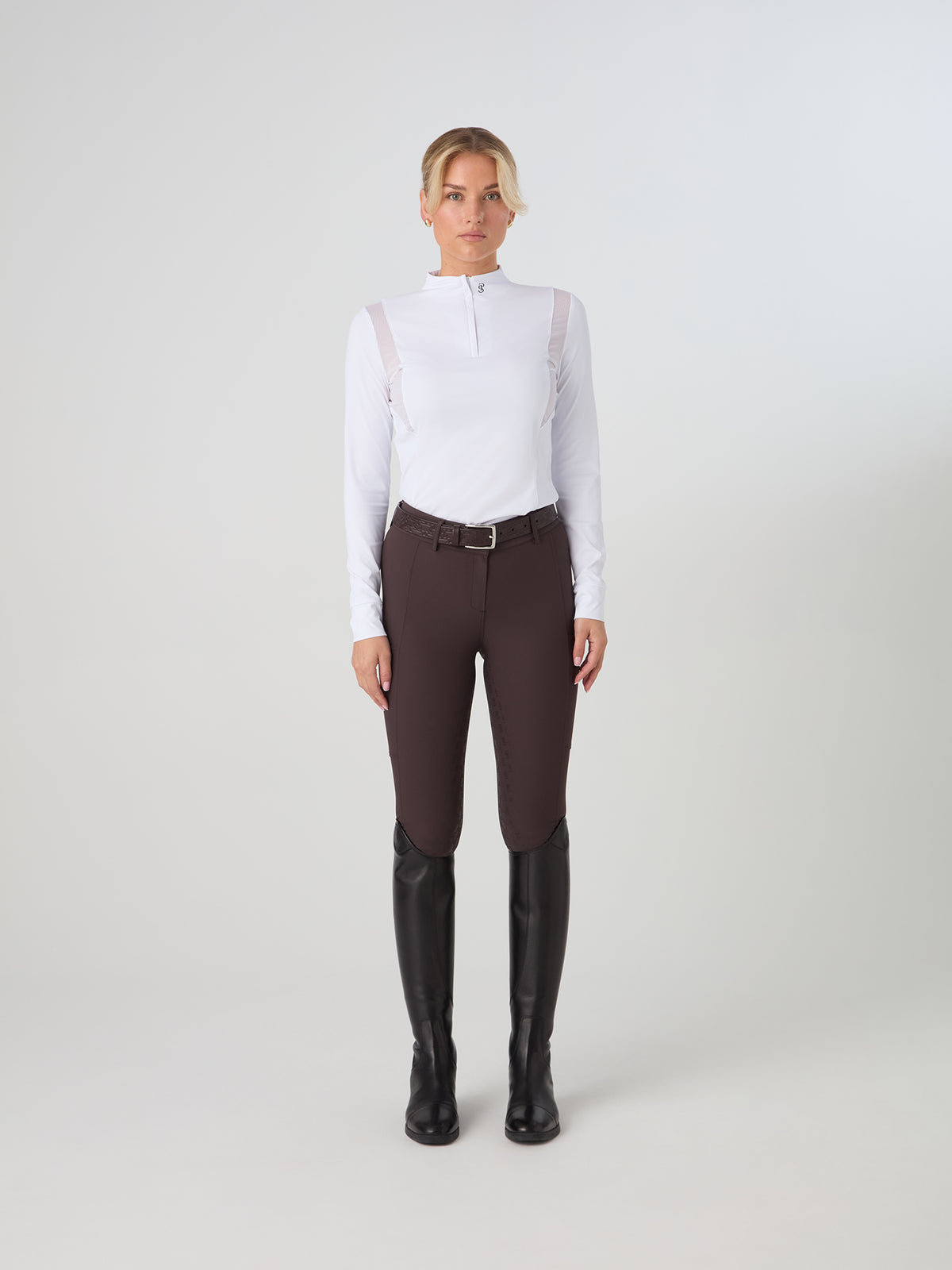 Madison L/S Competition Top White