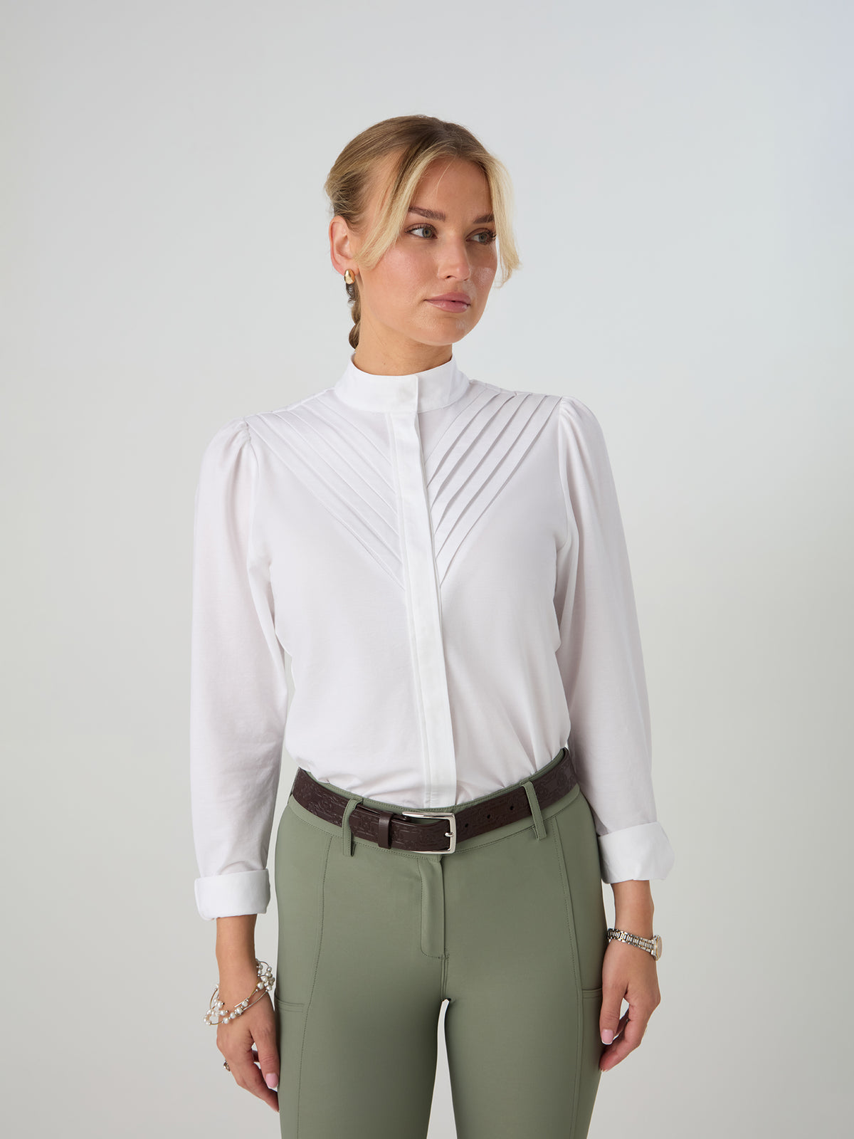 Tindra Tuxedo Shirt - White