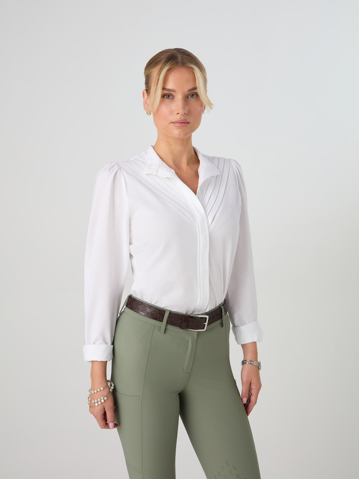 Tindra Tuxedo Shirt - White