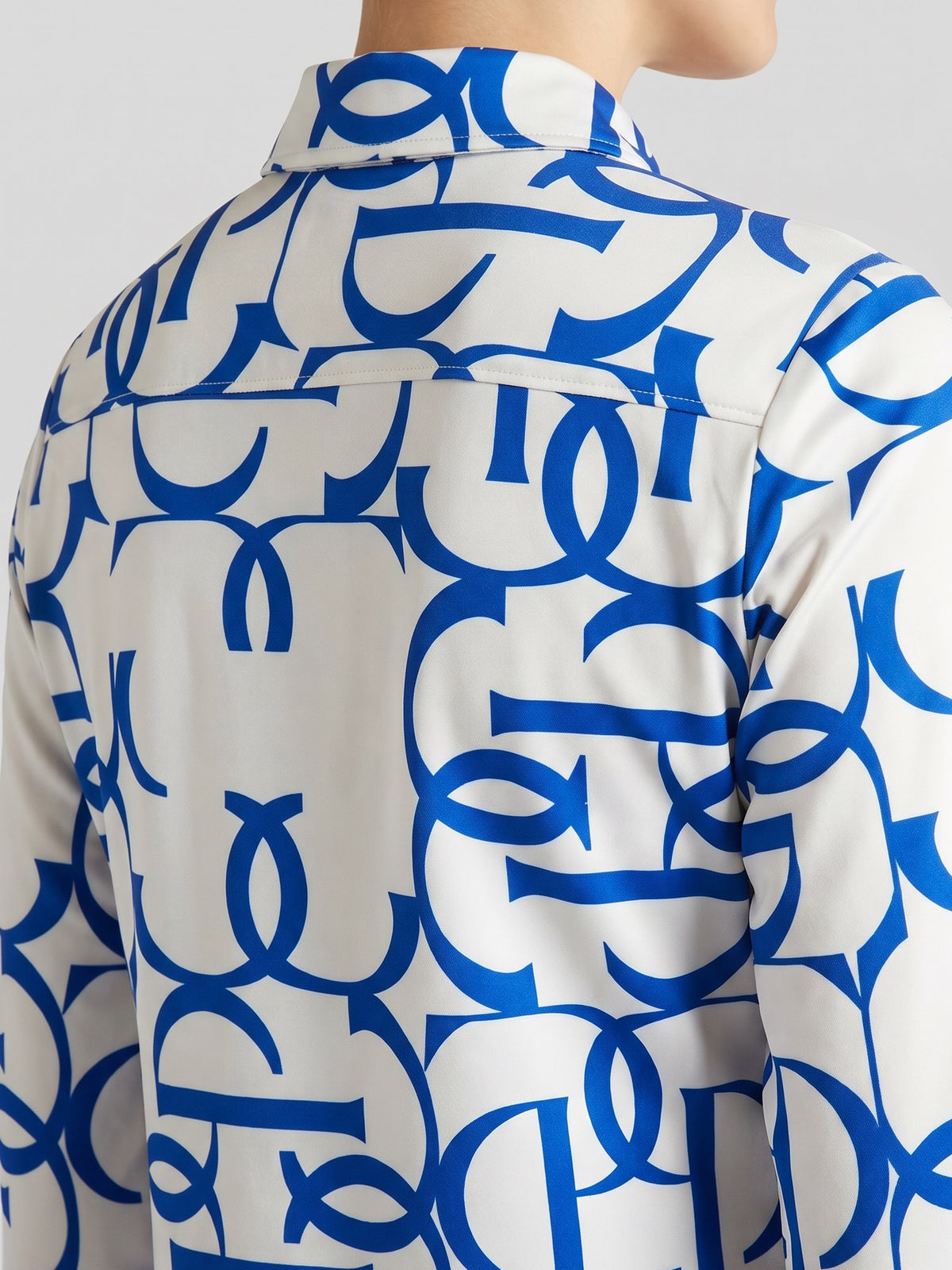 Valerie Printed LS Shirt - Sapphire Crush
