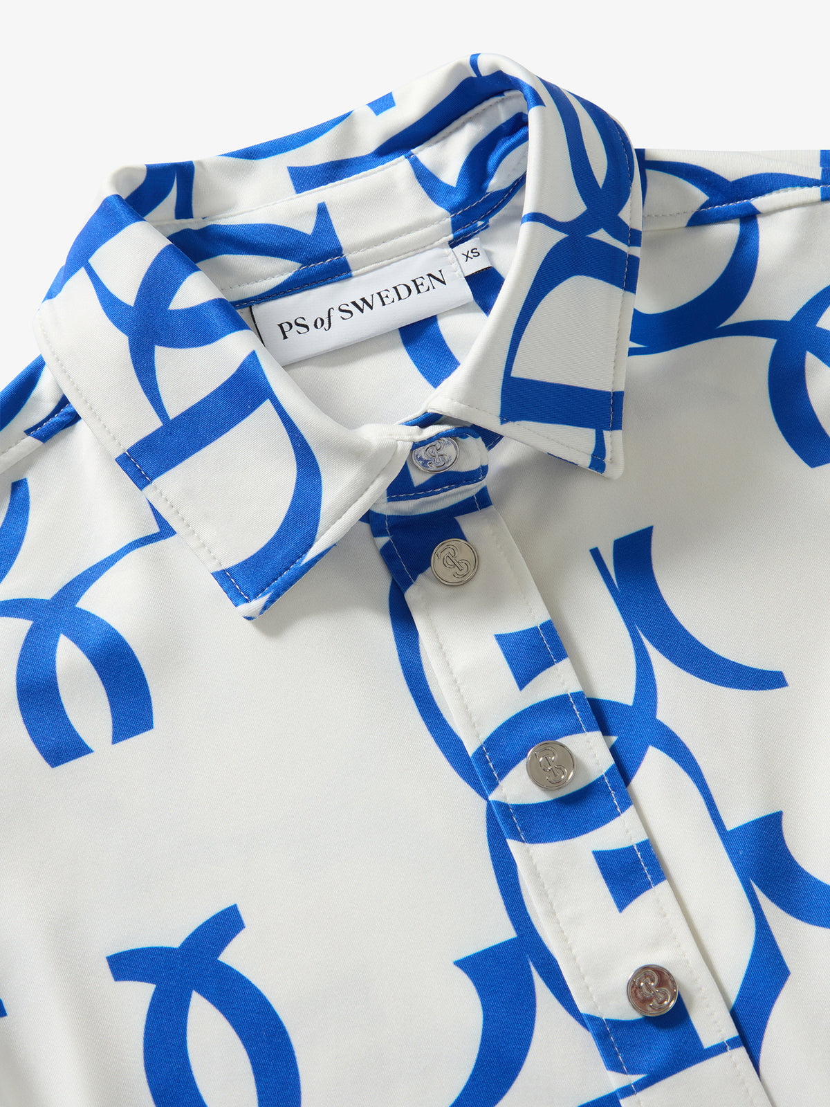 Valerie Printed LS Shirt - Sapphire Crush