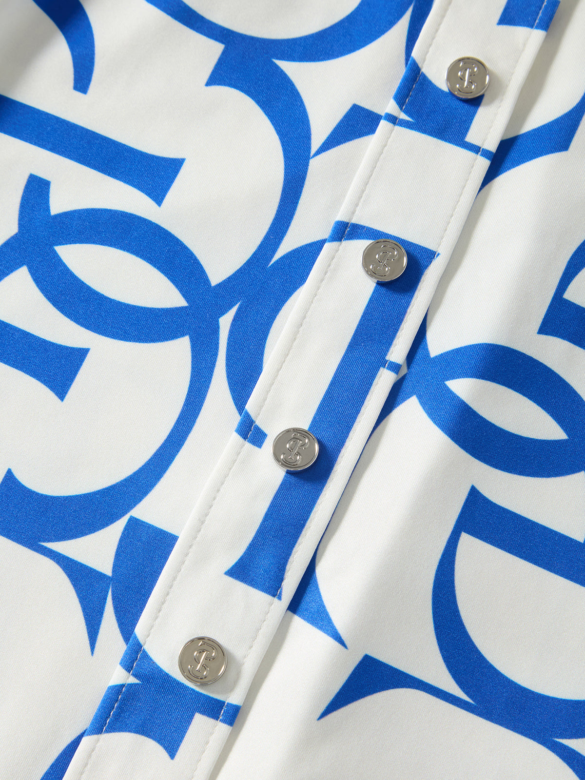 Valerie Printed LS Shirt - Sapphire Crush
