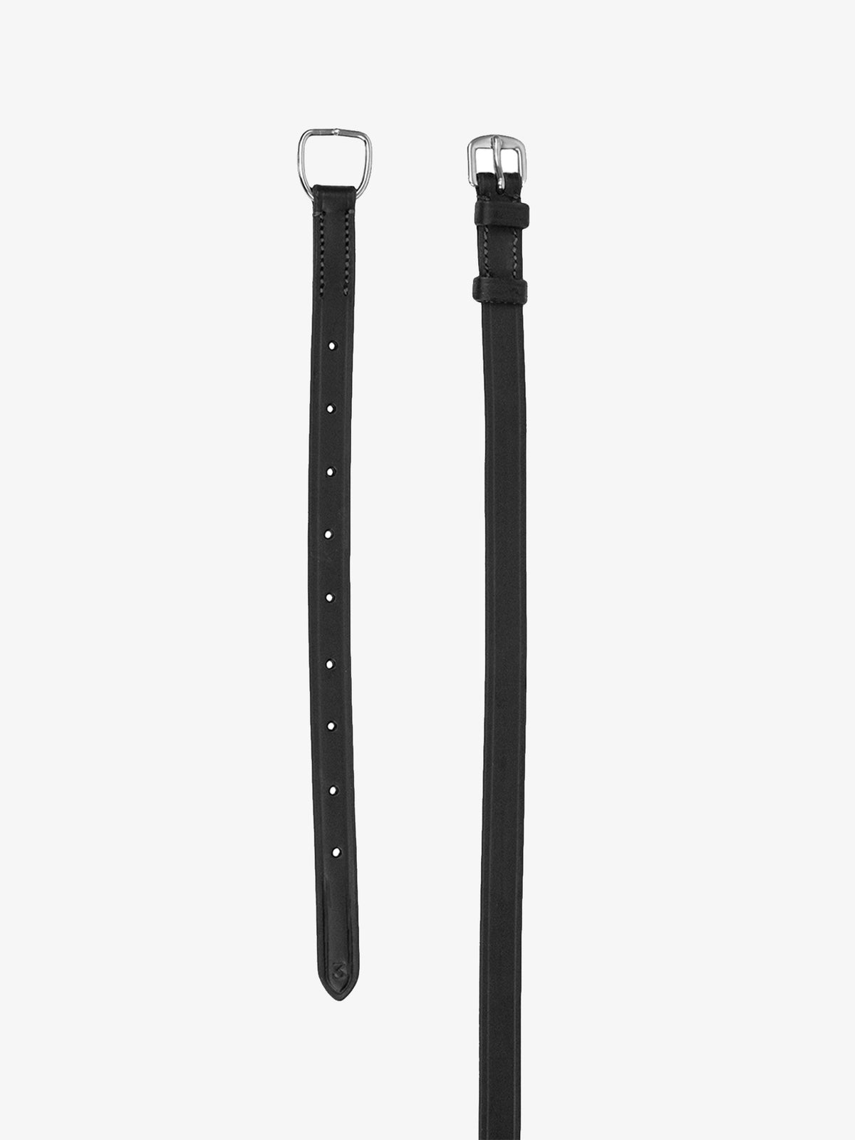Throatlatch Flat w/ Dark Stitches Black Leather
