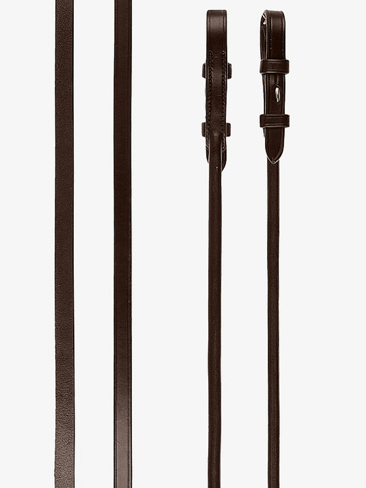 Reins Round Stitched Brown Leather