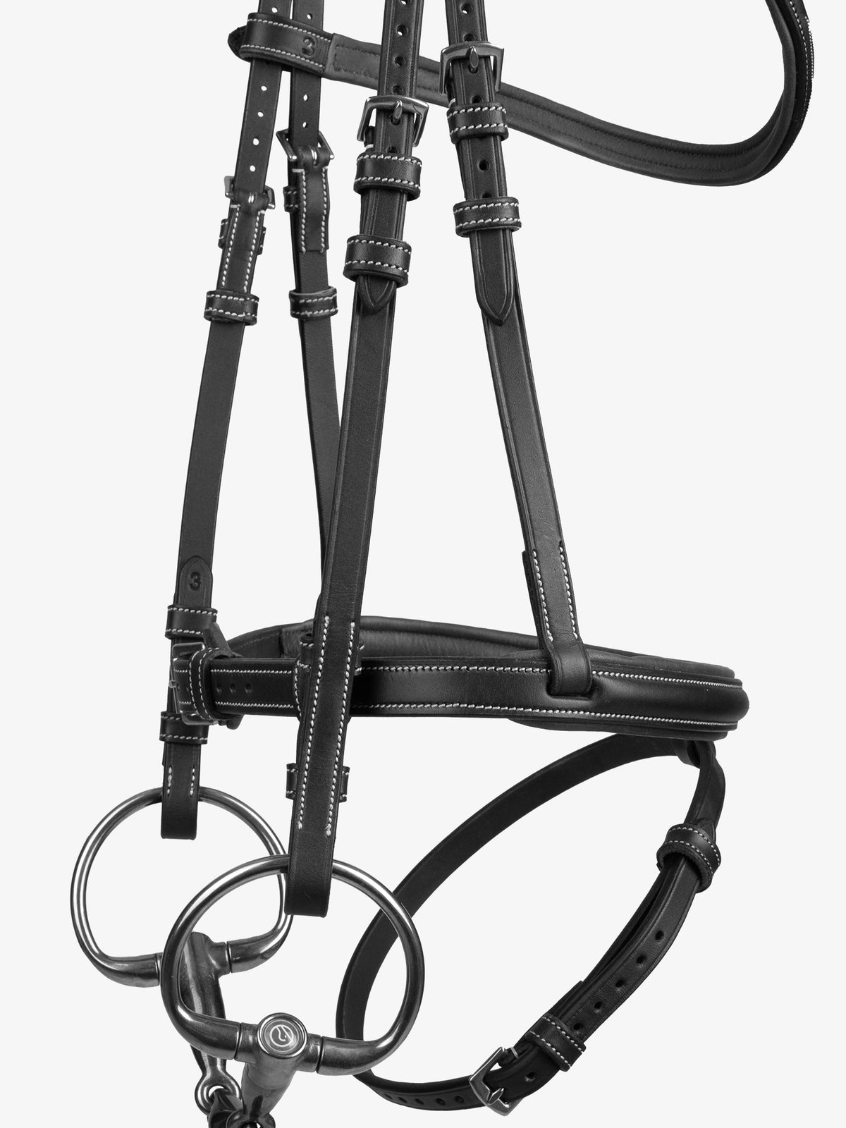 Cheekpiece French Hooks Pro Black Leather