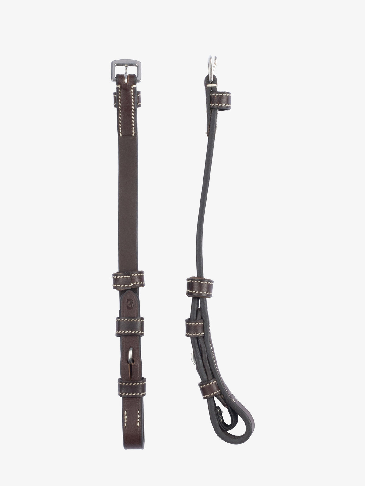 Cheekpiece French Hooks Pro - Brown Leather