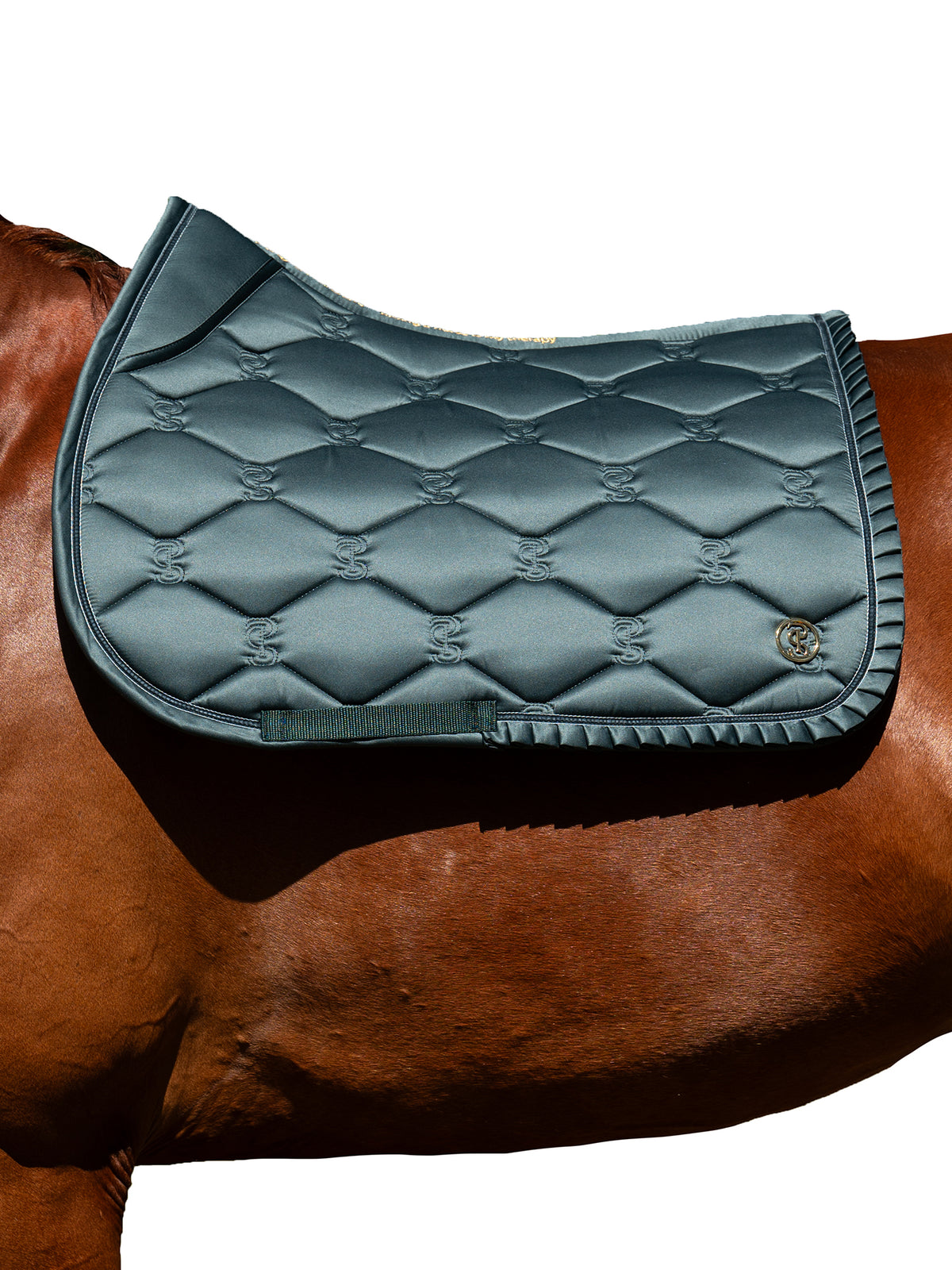 Saddle Pad Jump Ruffle Midnight green