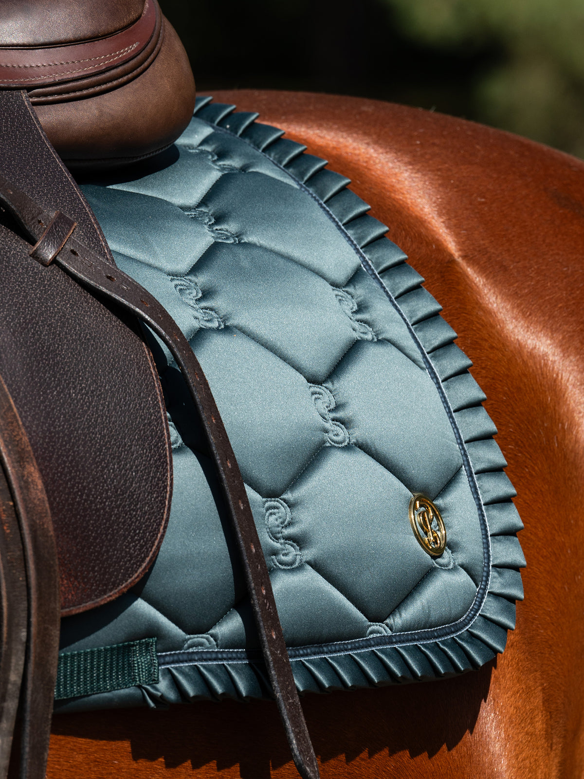 Saddle Pad Jump Ruffle Midnight green