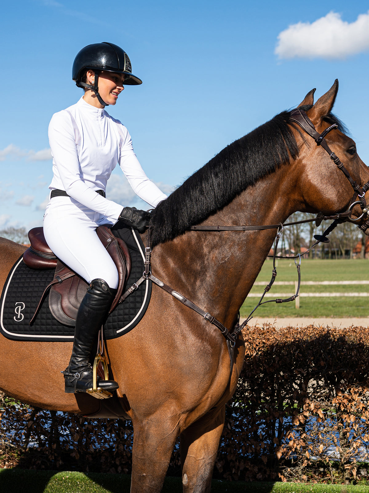 Madison L/S Competition Top White
