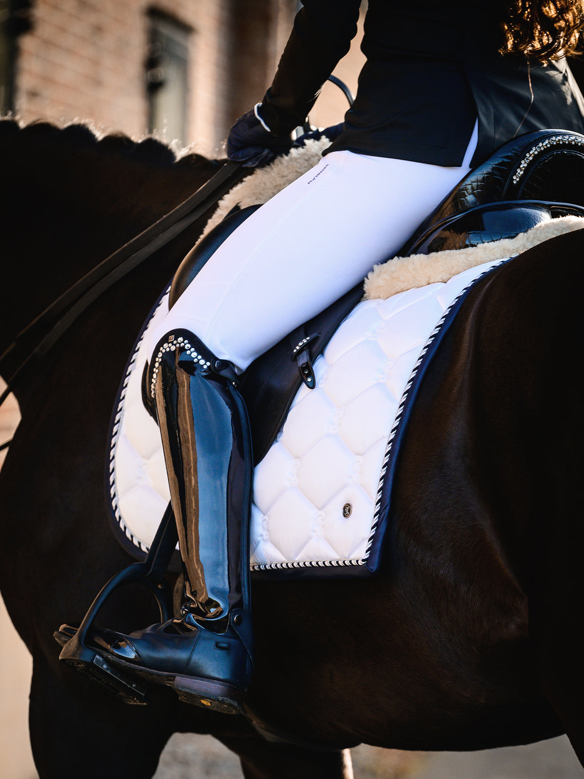 Saddle Pad Dressage Signature White